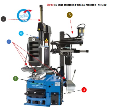 DÉMONTE PNEU SEMI-AUTOMATIQUE :  MONTY 3300 RACING